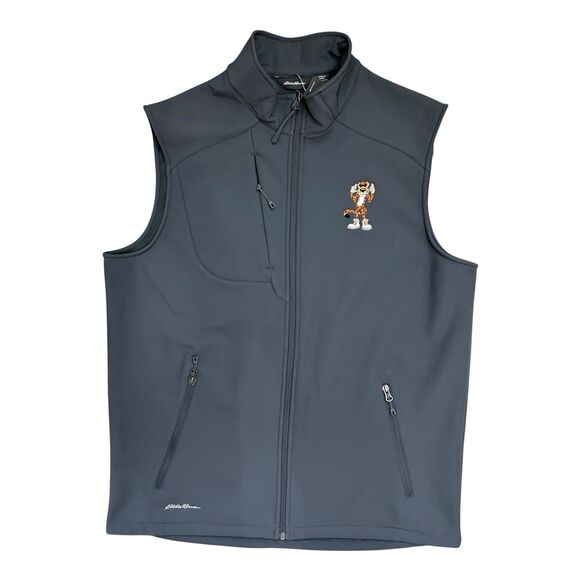 Eddie Bauer Softshell Vest XL Chester Cheetah Logo Gray NWT - Picture 8 of 8